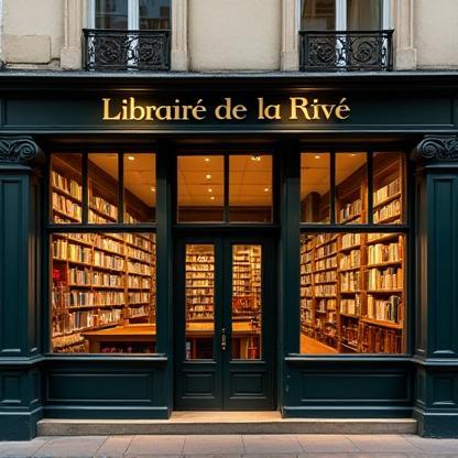 Façade parisienne et intérieur de la librairie